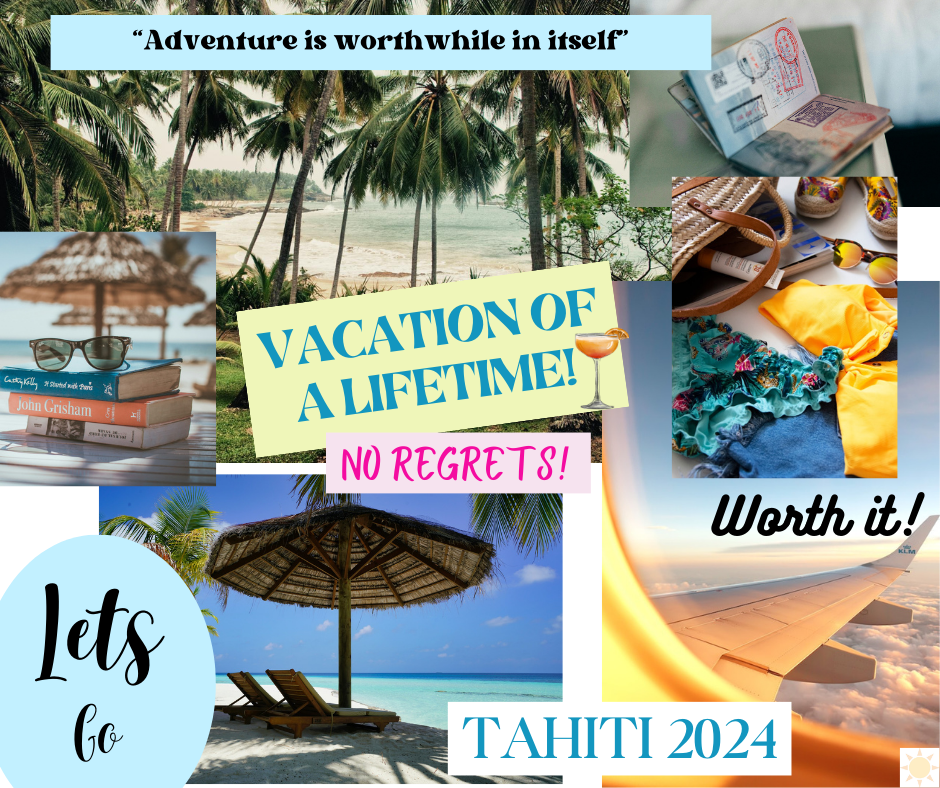 vacation tahiti vision board